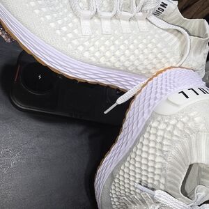 Women's White NOBULL Athletic Sneakers with Gum Sole